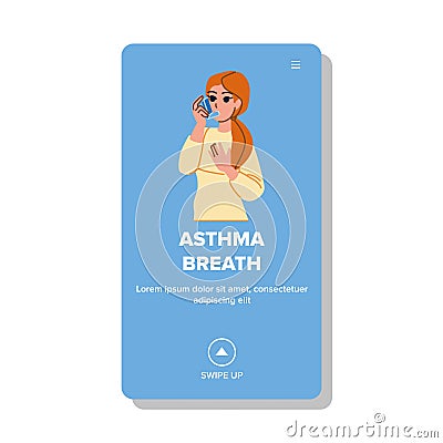 astma breath vector Vector Illustration