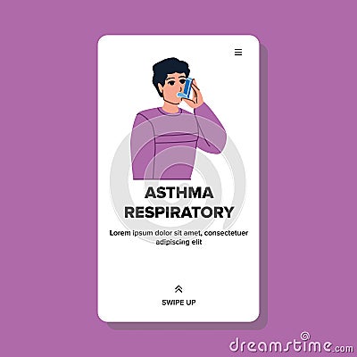 astma respiratory vector Vector Illustration