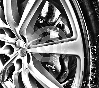 Aston Martin DB9 Close up of wheel Editorial Stock Photo