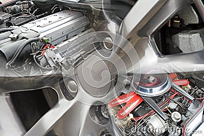Aston martin super engine Editorial Stock Photo