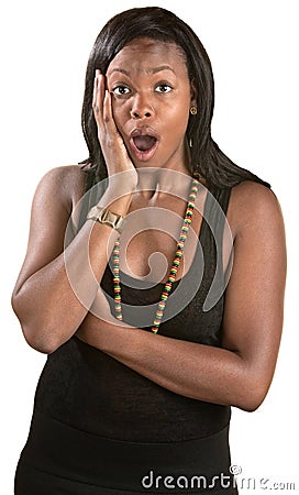 Astonished Woman Stock Photo