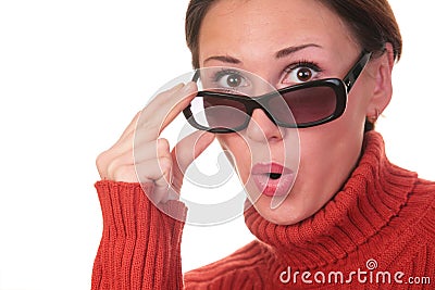 Astonished woman Stock Photo