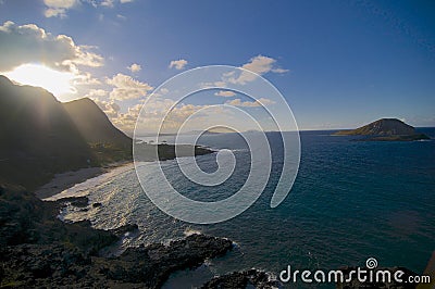 Astonishing view of the Makapu`u beach Stock Photo