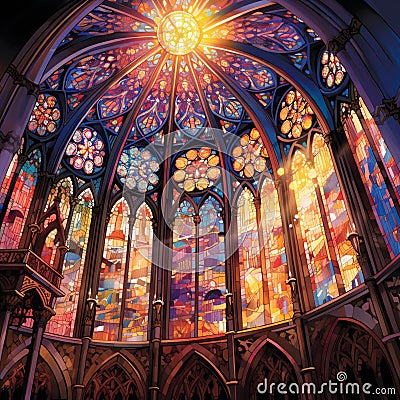 Astonishing Wallpaper - Celestial Cathedral Stock Photo