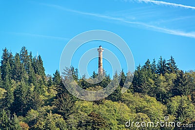 Astoria Column and Forest Stock Photo