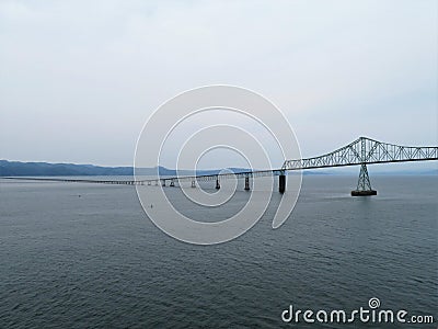 Astoria-Megler Bridge, a steel cantilever through truss bridge between Astoria, Oregon and Washington Stock Photo