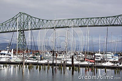 Astoria Town Marina Stock Photo