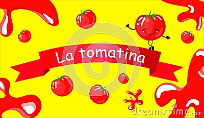 Astract images for la tomatina festival of spain Stock Photo