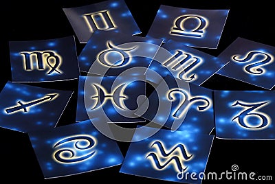 Astrological cards Stock Photo