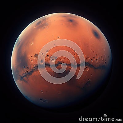 Astrological close-up image of the planet of Mars Stock Photo
