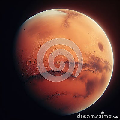 Astrological close-up image of the planet of Mars Stock Photo