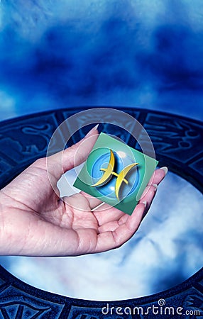 Astrological sign Pisces Stock Photo