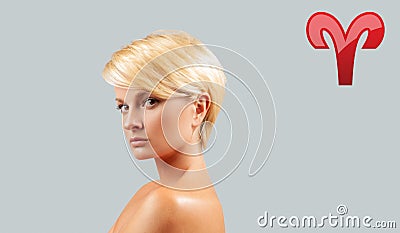 Astrological sign of the zodiac Aries. Stock Photo