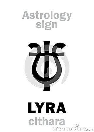 Astrology: LYRA Vector Illustration