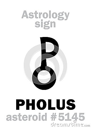 Astrology: asteroid PHOLUS Vector Illustration