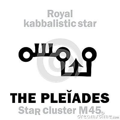 Astrology: The PLÃ‰IADES (The Royal Behenian kabbalistic star) Vector Illustration