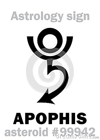 Astrology: asteroid APOPHIS Vector Illustration