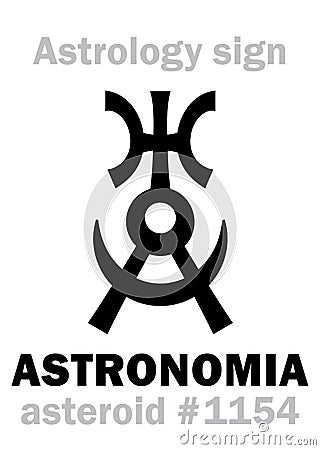 Astrology: asteroid ASTRONOMIA Vector Illustration