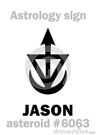 Astrology: asteroid JASON Vector Illustration