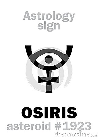 Astrology: asteroid OSIRIS Vector Illustration