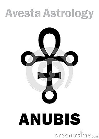 Astrology: astral planet ANUBIS Vector Illustration