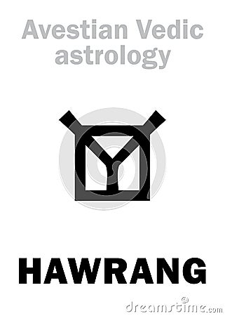 Astrology: astral planet HAWRANG Vector Illustration