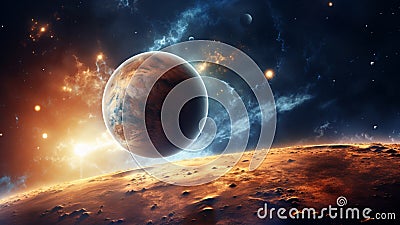 Astrology astronomy earth outer space solar system. AI Generative Stock Photo