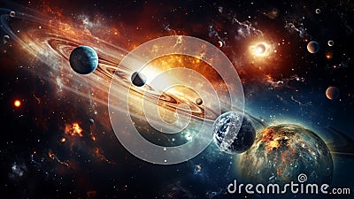 Astrology astronomy earth outer space solar system. AI Generative Stock Photo