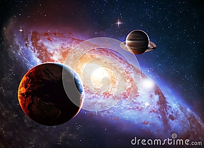 Astrology astronomy earth outer space solar system mars planet milky way galaxy Elements. Generative AI Stock Photo