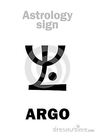 Astrology: constellation ARGO (Argo Navis) Vector Illustration