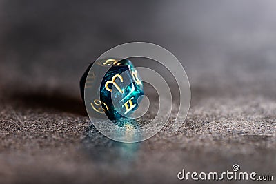 Astrology Dice with zodiac symbol of Aries Stock Photo