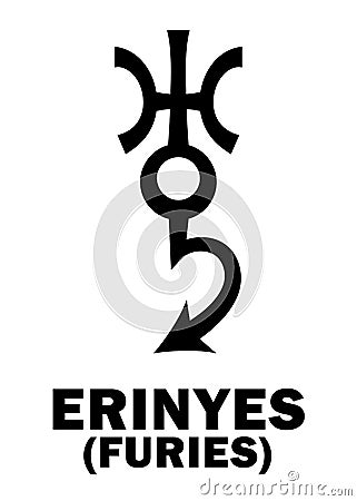 Astrology: ERINYES (Furies) Vector Illustration
