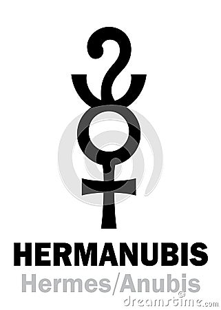 Astrology: HERMANUBIS (Hermes+Anubis) Vector Illustration