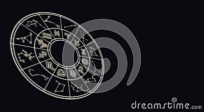 Astrology and horoscopes concept. Astrological zodiac signs in c Stock Photo