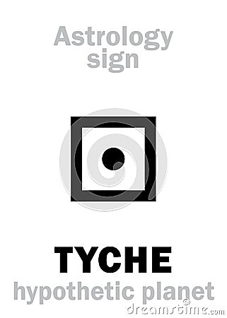 Astrology: hypothetic planet TYCHE Vector Illustration