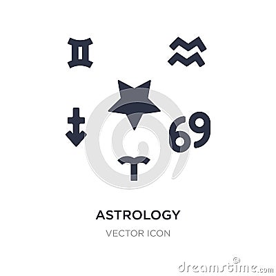 astrology icon on white background. Simple element illustration from Astronomy concept Vector Illustration