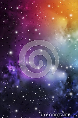 Astrology Mystic Galaxy Background. Outer Space. Vector Digital Illustration of Universe Stock Photo