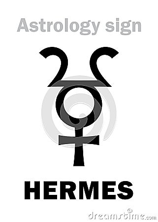 Astrology: planet HERMES Vector Illustration