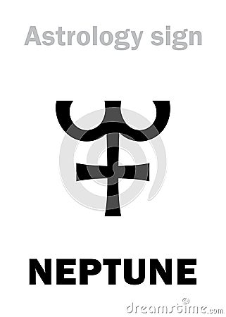 Astrology: planet NEPTUNE Vector Illustration