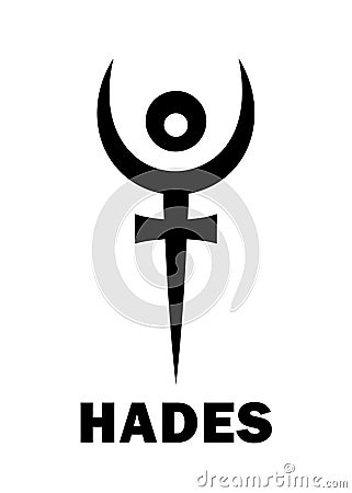 Astrology: planet PLUTO (Hades) Vector Illustration