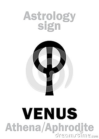 Astrology: planet VENUS Vector Illustration