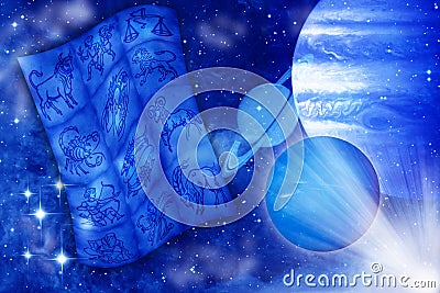 Astrology and planets Stock Photo