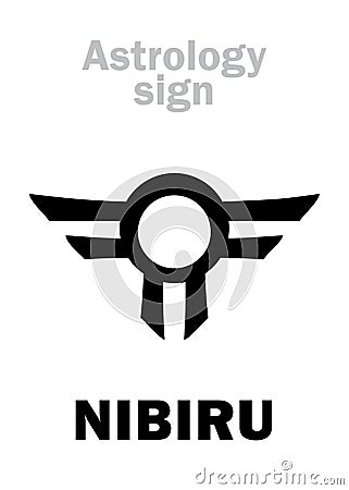 Astrology: Rogue planet NIBIRU Vector Illustration