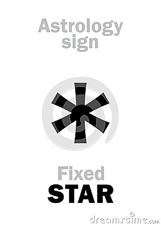 Astrology: STAR fixed Vector Illustration