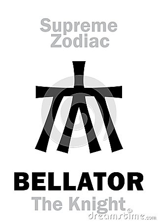 Astrology: Supreme Zodiac: BELLATOR (The Warrior / The Knight) = Hercules Vector Illustration