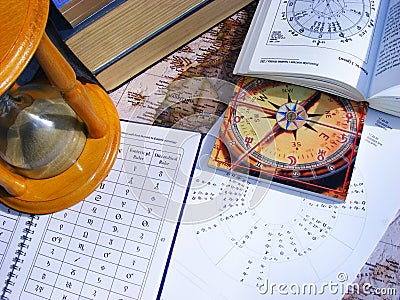 Astrology table with natal chart, Serbia, April 2018 Editorial Stock Photo