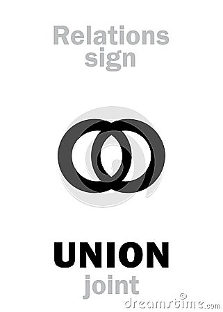 Astrology: UNION (join) Vector Illustration