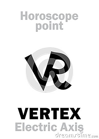 Astrology: VERTEX (Electrical Axis) Vector Illustration