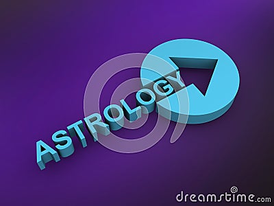 astrology word on purple Stock Photo