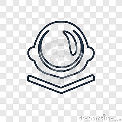 Astronaut concept vector linear icon isolated on transparent background, Astronaut concept transparency logo in outline style Vector Illustration